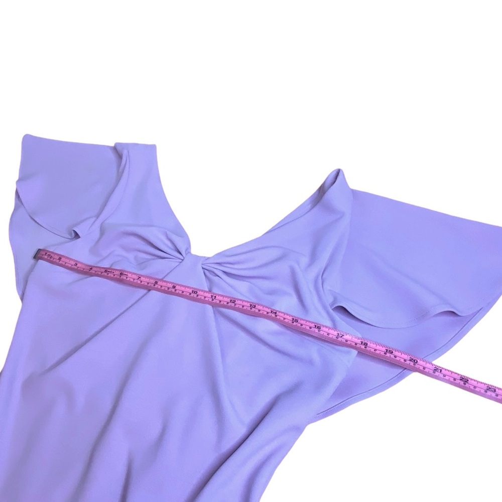 Belle Badgley Mischka Nova Lilac Flutter Cocktail Dress Women’s Size 6 - Picture 5 of 15
